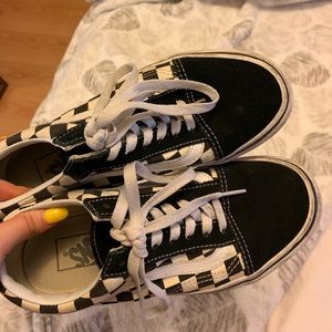 Black and white checkered vans